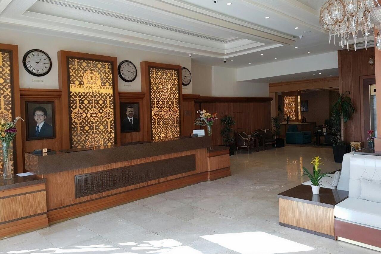 Thousand Nights Hotel Amman Luaran gambar The lobby of the hotel